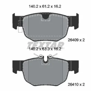 Nie przegap Zestaw klocków hamulcowych, hamulce tarczowe TEXTAR 2640901
