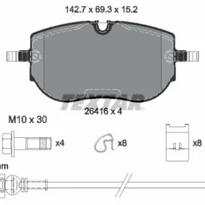 Ekspresowa dostawa Zestaw klocków hamulcowych, hamulce tarczowe TEXTAR 2641601