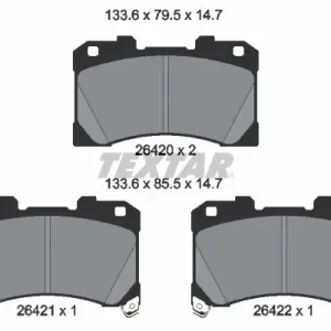 Zestaw klocków hamulcowych, hamulce tarczowe TEXTAR 2642001 Nie przegap