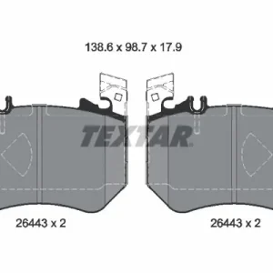 Zestaw klocków hamulcowych, hamulce tarczowe TEXTAR 2644301 Bezpieczna płatność
