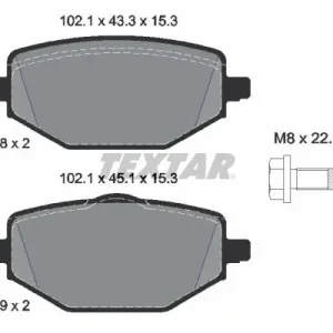 Zestaw klocków hamulcowych, hamulce tarczowe TEXTAR 2646801 Cena promocyjna