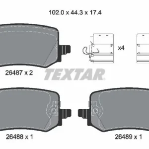 Oferta limitowana Zestaw klocków hamulcowych, hamulce tarczowe TEXTAR 2648701