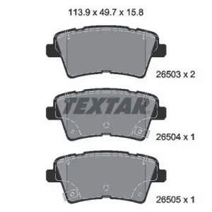 Nowość Zestaw klocków hamulcowych, hamulce tarczowe TEXTAR 2650301