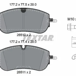 Oferta limitowana Zestaw klocków hamulcowych, hamulce tarczowe TEXTAR 2651001