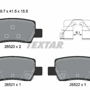Nie przegap Zestaw klocków hamulcowych, hamulce tarczowe TEXTAR 2652001