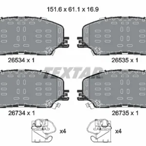 Kup teraz Zestaw klocków hamulcowych, hamulce tarczowe TEXTAR 2653401