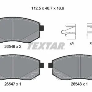 Zestaw klocków hamulcowych, hamulce tarczowe TEXTAR 2654601 Zamów teraz