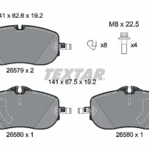 Ekspresowa dostawa Zestaw klocków hamulcowych, hamulce tarczowe TEXTAR 2657901