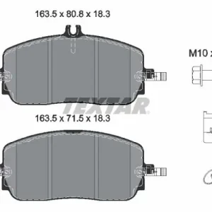 Zestaw klocków hamulcowych, hamulce tarczowe TEXTAR 2658101 Szybka wysyłka