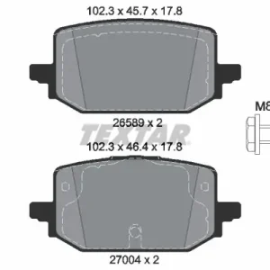 Hit sprzedaży Zestaw klocków hamulcowych, hamulce tarczowe TEXTAR 2658904