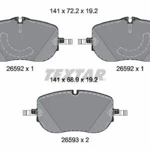 Kup teraz Zestaw klocków hamulcowych, hamulce tarczowe TEXTAR 2659201