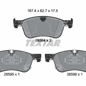 Wybór klientów Zestaw klocków hamulcowych, hamulce tarczowe TEXTAR 2659401