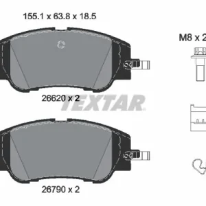Zamów teraz Zestaw klocków hamulcowych, hamulce tarczowe TEXTAR 2662001
