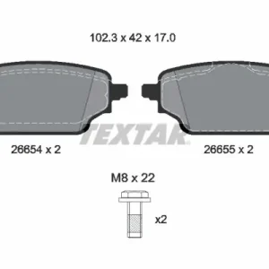 Hit cenowy Zestaw klocków hamulcowych, hamulce tarczowe TEXTAR 2665401