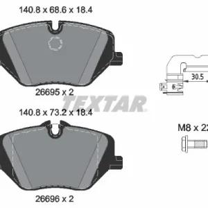 Zniżka Zestaw klocków hamulcowych, hamulce tarczowe TEXTAR 2669501
