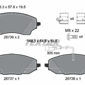 Sprawdź teraz Zestaw klocków hamulcowych, hamulce tarczowe TEXTAR 2673601
