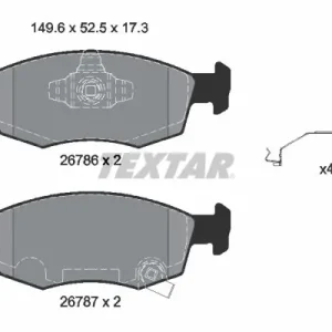 Zestaw klocków hamulcowych, hamulce tarczowe TEXTAR 2678601 Oferta limitowana