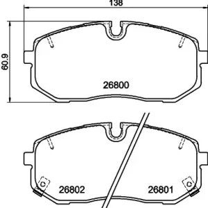 Ostatnie sztuki Zestaw klocków hamulcowych, hamulce tarczowe TEXTAR 2680001