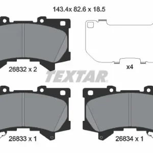 Szybka dostawa Zestaw klocków hamulcowych, hamulce tarczowe TEXTAR 2683201