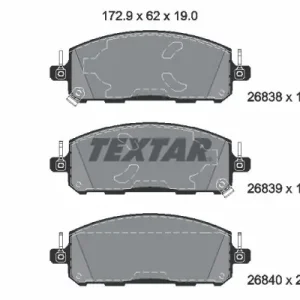 Zestaw klocków hamulcowych, hamulce tarczowe TEXTAR 2683801 Łatwy zwrot