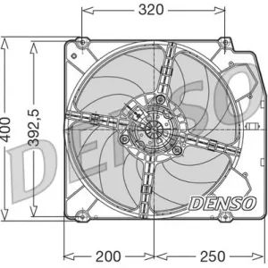 Bezpieczna płatność Wentylator, chłodzenie silnika DENSO DER01005