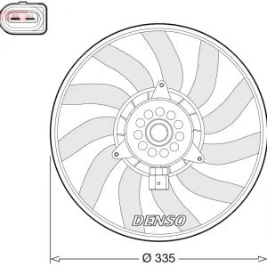 Wentylator, chłodzenie silnika DENSO DER02008 Łatwy zwrot