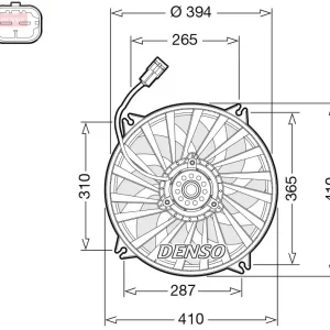 Wentylator, chłodzenie silnika DENSO DER07012 Wybór klientów