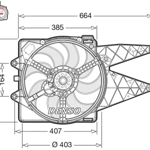 Wentylator, chłodzenie silnika DENSO DER09309 Do wyczerpania zapasów