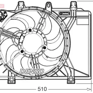 Darmowy zwrot Wentylator, chłodzenie silnika DENSO DER09312