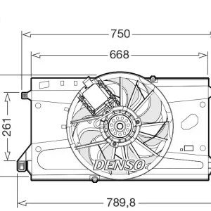 Okazja Wentylator, chłodzenie silnika DENSO DER10011