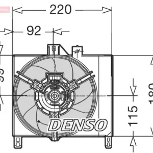 Darmowa dostawa Wentylator, chłodzenie silnika DENSO DER16003