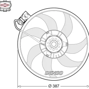 Wentylator, chłodzenie silnika DENSO DER20017 Ekspresowa dostawa