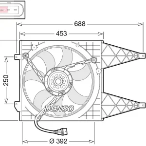 Wentylator, chłodzenie silnika DENSO DER32016 Darmowy zwrot