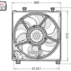 Tani Wentylator, chłodzenie silnika DENSO DER32017