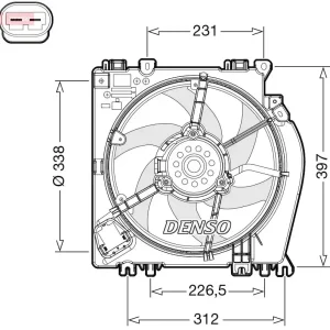 Wentylator, chłodzenie silnika DENSO DER46002 Tani