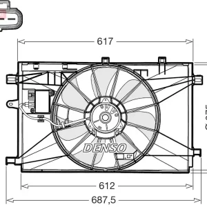 Wybór klientów Wentylator, chłodzenie silnika DENSO DER50003