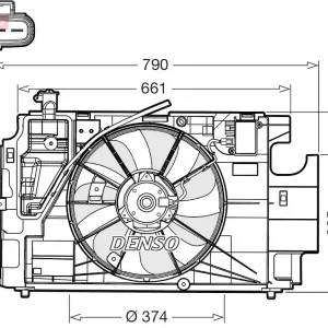 Wentylator, chłodzenie silnika DENSO DER50004 Hit cenowy