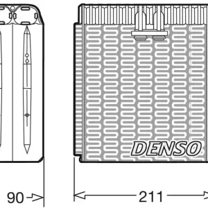 Parownik, instalacja klimatyzacji DENSO DEV12001 Premium