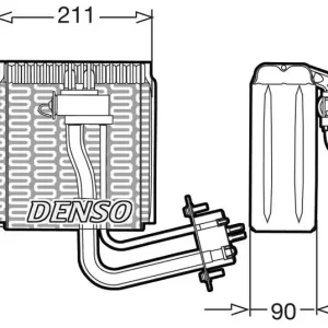Parownik, instalacja klimatyzacji DENSO DEV12002 Łatwy zwrot