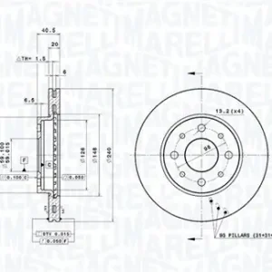 Tarcza hamulcowa MAGNETI MARELLI 360406023700 Hit cenowy