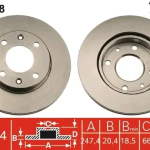 Wysoka jakość Tarcza hamulcowa TRW DF1218