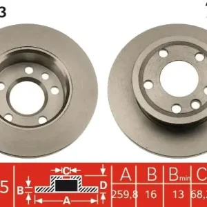 Sprawdź teraz Tarcza hamulcowa TRW DF1593
