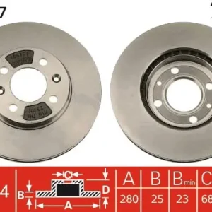 Ostatnie sztuki Tarcza hamulcowa TRW DF1627