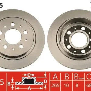 Zamów teraz Tarcza hamulcowa TRW DF1695