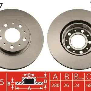 Popularny Tarcza hamulcowa TRW DF1697
