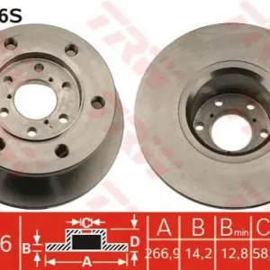 Nowość Tarcza hamulcowa TRW DF1726S