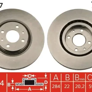 Zniżka Tarcza hamulcowa TRW DF1757