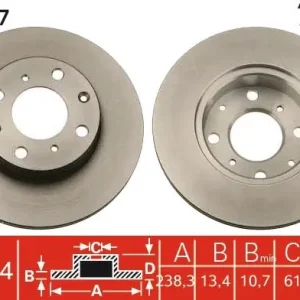 Łatwy zwrot Tarcza hamulcowa TRW DF1807