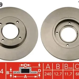 Ograniczona ilość Tarcza hamulcowa TRW DF1899