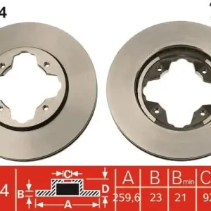 Dostępne od ręki Tarcza hamulcowa TRW DF2024